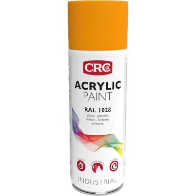 CRC Spray Paint 400 ml Yellow Gloss Acrylic Paint RAL 1028 Model 33269