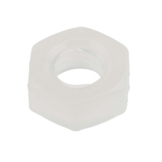 RS PRO Plain Nylon Hex Nut, Metric Thread, M4 Size, Nylon Material, Plain Finish, Made in Germany 525-717