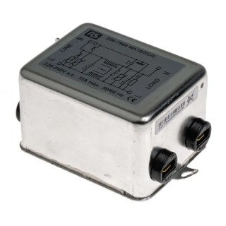 RS PRO Chassis Mount RFI Filter 10 A 240 V AC 50Hz, 60 Hz, Fast-On Termination MA05/10 206-7904
