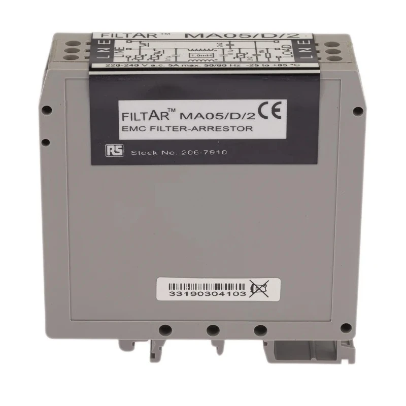RS PRO Surge Suppressor Unit with 253V Maximum Voltage, 6.5 kA Maximum Surge Current, EMC Filter, DIN Rail Mount 206-7910