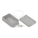 RS PRO Light Grey Transparent Lid Polycarbonate Enclosure, IP65, 121.4 mm x 81.6 mm x 45.2 mm 206-9088