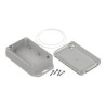 RS PRO Light Grey Transparent Lid Polycarbonate Enclosure, IP65, 121.4 mm x 81.6 mm x 45.2 mm 206-9088