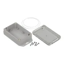 RS PRO Light Grey Transparent Lid Polycarbonate Enclosure, IP65, 121.4 mm x 81.6 mm x 45.2 mm 206-9088