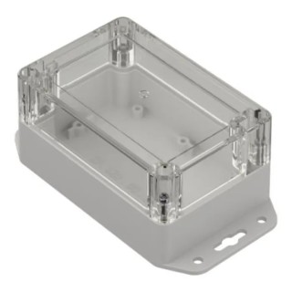 RS PRO Light Grey Transparent Lid Polycarbonate Enclosure IP65 60.2 mm x 121.4 mm x 81.6 mm 206-9098