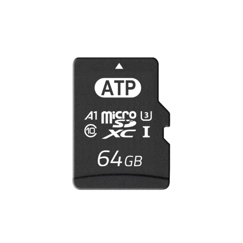 ATP Industrial Grade 64 GB MicroSDXC microSD Memory Card UHS-I Class 10 U3 AF64GUD4-BBBXM