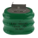 RS PRO 3.6 V Nickel Metal Hydride Button Rechargeable Battery, 160 mAh 525-792