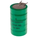RS PRO 6 V Nickel Metal Hydride Button Rechargeable Battery 330mAh 46x25.5x5mm PCB Pins 525-815