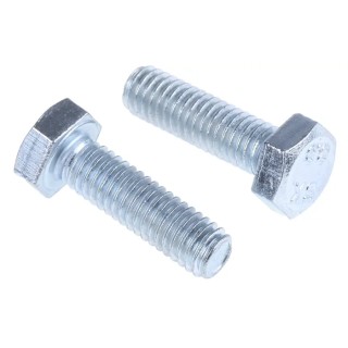 RS PRO Bright Zinc Steel Hex Bolt M6 x 20 mm 8.8 Grade DIN 933 525-874