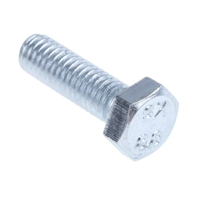 RS PRO Bright Zinc Steel Hex Bolt M6 x 20 mm 8.8 Grade DIN 933 525-874