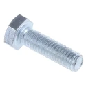 RS PRO Bright Zinc Steel Hex Bolt M6 x 20 mm 8.8 Grade DIN 933 525-874