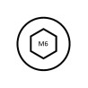 RS PRO Bright Zinc Steel Hex Nut M6, DIN 934 525-919