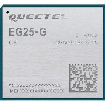 Quectel LTE Cat 4 RF Module 150Mbps 1900MHz Surface Mount USB 2.0 3.3V-4.3V EG25GGB-256-SGNS/A08M2G_A0303A0303
