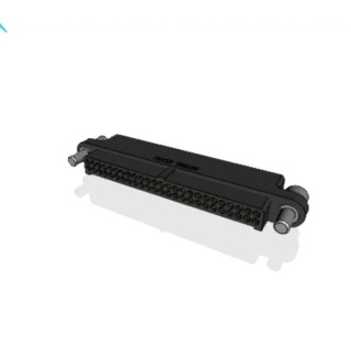 Amphenol Socapex MHDAS Series Straight PCB Header 50 Contacts 1.27 mm Pitch 2 Row Shrouded MHDAS2M050AE01