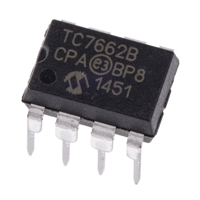 Microchip 5-Channel Inverting DC/DC Converter 1.5 V to 15 V Output, 20 mA, 8-Pin PDIP TC7662BCPA