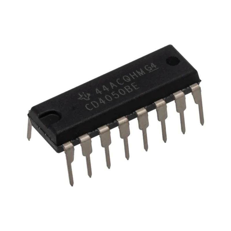 Texas Instruments Non-inverting CMOS Buffer IC 6 Elements 16-Pin PDIP CD4050BE