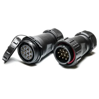 RS PRO Industrial Circular Connector 10 Contacts Cable Plug Socket Male/Female Threaded Solder Termination IP68 500V 25A IP68