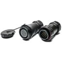RS PRO Industrial Circular Connector 12 Contacts Cable Plug Socket Male Female Threaded Mating IP68 500V 10A IP68