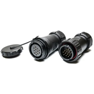 RS PRO Industrial Circular Connector 12 Contacts Cable Plug Socket Male Female Threaded Mating IP68 500V 10A IP68