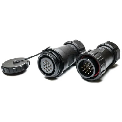 RS PRO Industrial Circular Connector 12 Contacts Cable Plug Socket Male Female Threaded Mating IP68 500V 10A IP68