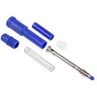 RS Pro Blue Male 4 mm Banana Plug Connector 1kV 20A Nickel Plated Brass Contact 207-0869