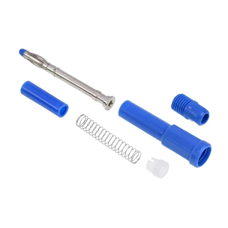 RS Pro Blue Male 4 mm Banana Plug Connector 1kV 20A Nickel Plated Brass Contact 207-0869