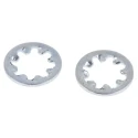 RS PRO Steel Bright Zinc Internal Tooth Shakeproof Washer, M5, DIN 6797J 526-603