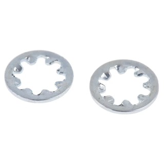 RS PRO Steel Bright Zinc Internal Tooth Shakeproof Washer, M5, DIN 6797J 526-603