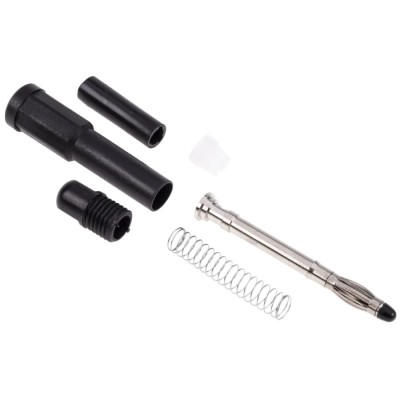 RS Pro Black Male 4 mm Banana Plug Connector, Solder Termination, 1kV, 20A, Nickel Plating 207-0868