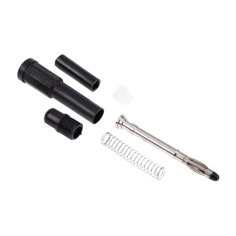 RS Pro Black Male 4 mm Banana Plug Connector, Solder Termination, 1kV, 20A, Nickel Plating 207-0868