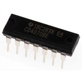 Texas Instruments 4 2-Input XOR Logic Gate, 14-Pin PDIP CD4070BE