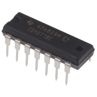 Texas Instruments 4 2-Input OR Logic Gate, CMOS 4000 Series, 14-Pin PDIP CD4071BE