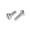 RS PRO Slot Pan Stainless Steel Machine Screw M2, 6 mm Length, A2 Grade 304 Stainless Steel 526-906