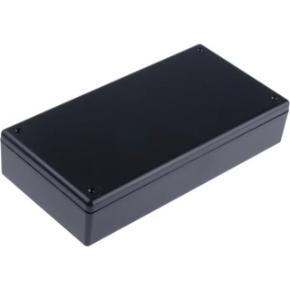 Hammond 1599 Series Black Black Lid Flame Retardant ABS Enclosure, IP54 Rated, 44 mm x 220 mm x 110 mm 