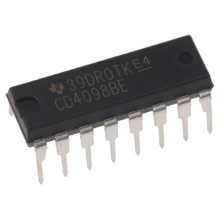 Texas Instruments Monostable Multivibrator 2 Elements 4000 Logic Family 16-Pin PDIP CD4098BE