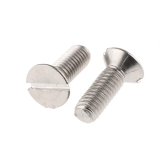 RS PRO Slot Countersunk Stainless Steel Machine Screw 12 mm M4 527-189