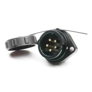 RS PRO Circular Connector, 5 Contacts, Flange Mount, Standard Size, Socket, Male, IP67, 500V, 10A 207-2392