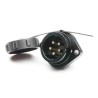 RS PRO Circular Connector, 5 Contacts, Flange Mount, Standard Size, Socket, Male, IP67, 500V, 10A 207-2392