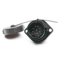 RS PRO Circular Connector 9 Contacts Flange Mount Socket Male IP67 400V 5A 29 mm 207-2394