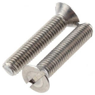RS PRO Slot Countersunk Stainless Steel Machine Screw M5 Thread 25 mm Length 527-303