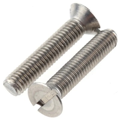RS PRO Slot Countersunk Stainless Steel Machine Screw M5 Thread 25 mm Length 527-303