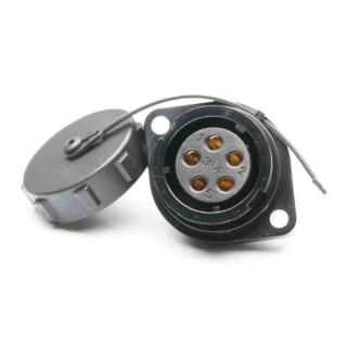RS PRO Circular Connector, 5 Contacts, Flange Mount, Socket Female, IP67, 10A, 500V, Bayonet Mating, Polyamide 66 207-2404