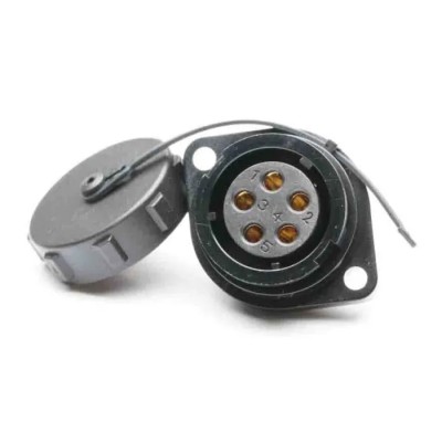 RS PRO Circular Connector, 5 Contacts, Flange Mount, Socket Female, IP67, 10A, 500V, Bayonet Mating, Polyamide 66 207-2404