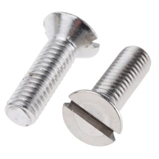 RS PRO Slot Countersunk Stainless Steel Machine Screw 20 mm M6 527-325