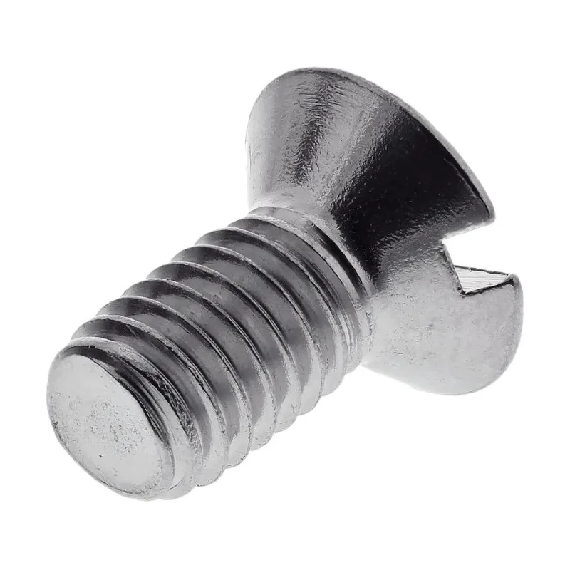 RS PRO Slot Countersunk Stainless Steel Machine Screw M6 Thread 12 mm Length A2 Grade 527-319