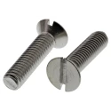 RS PRO Slot Countersunk Stainless Steel Machine Screw 25 mm M6 527-331