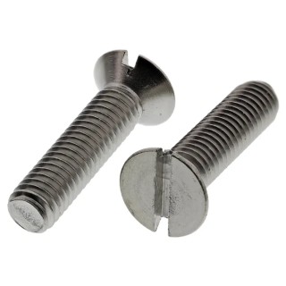 RS PRO Slot Countersunk Stainless Steel Machine Screw 25 mm M6 527-331