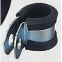 HellermannTyton Aluminium P-Clip 15.9 mm ID Black Natural Rubber Coating 211-15120 ALU12C-AL/CR-BK