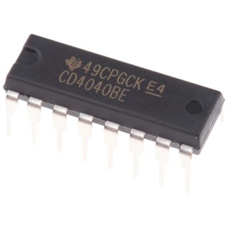 Texas Instruments 12-Stage Through Hole Binary Counter 4000 Series 16-Pin PDIP CD4040BE