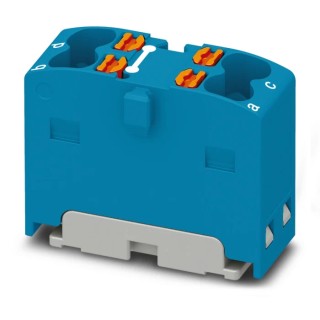 Phoenix Contact Distribution Block Blue, 4 Way, 450 V, 17.5 A 1046610