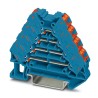 Phoenix Contact PTRV 4 BU/RD Series DIN Rail Terminal Block Blue, 0.14mm² to 2.5mm², 4-Level, Push-in, 250V, 10A 3270120